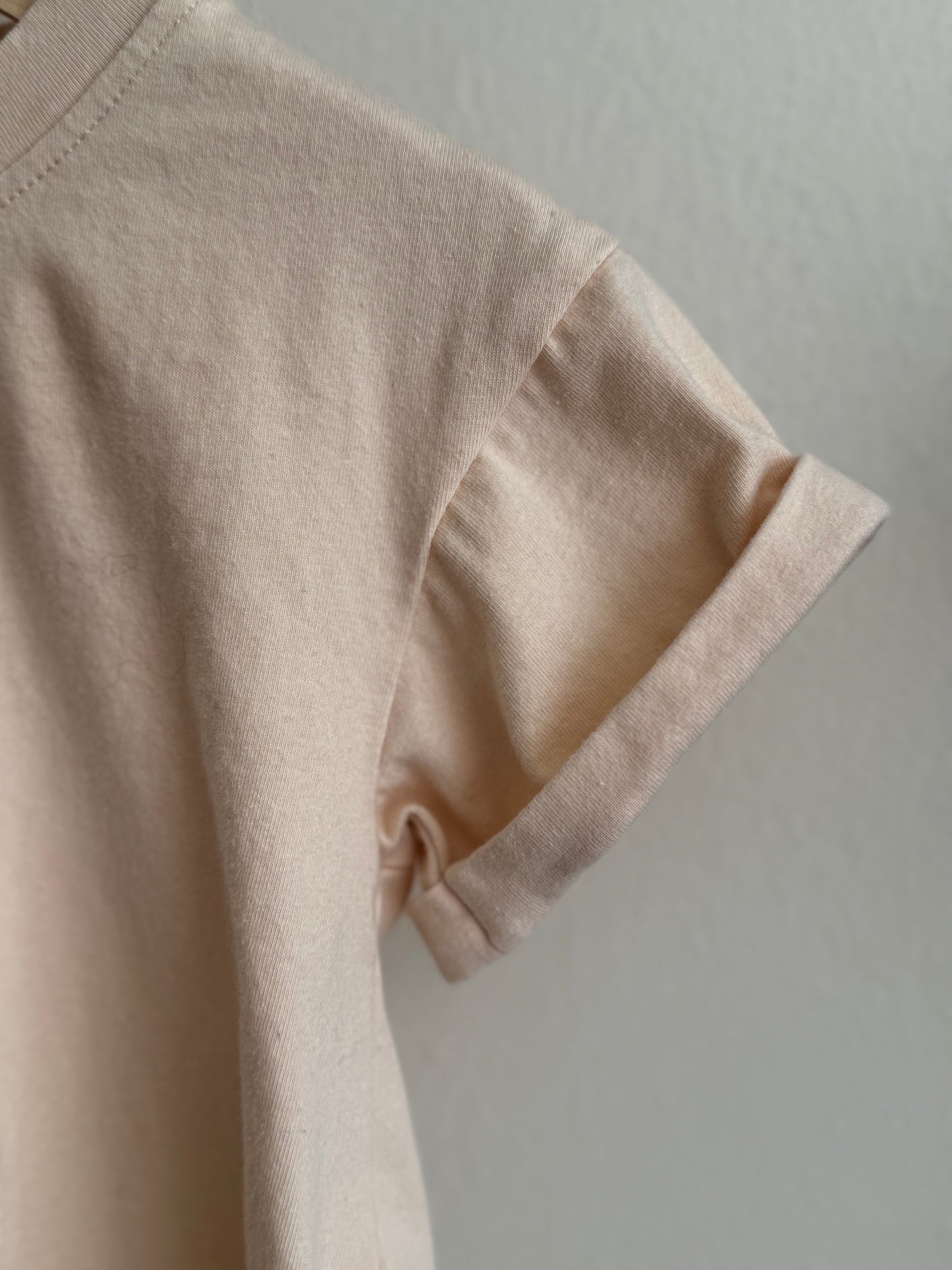 Cream Cuffed Tee