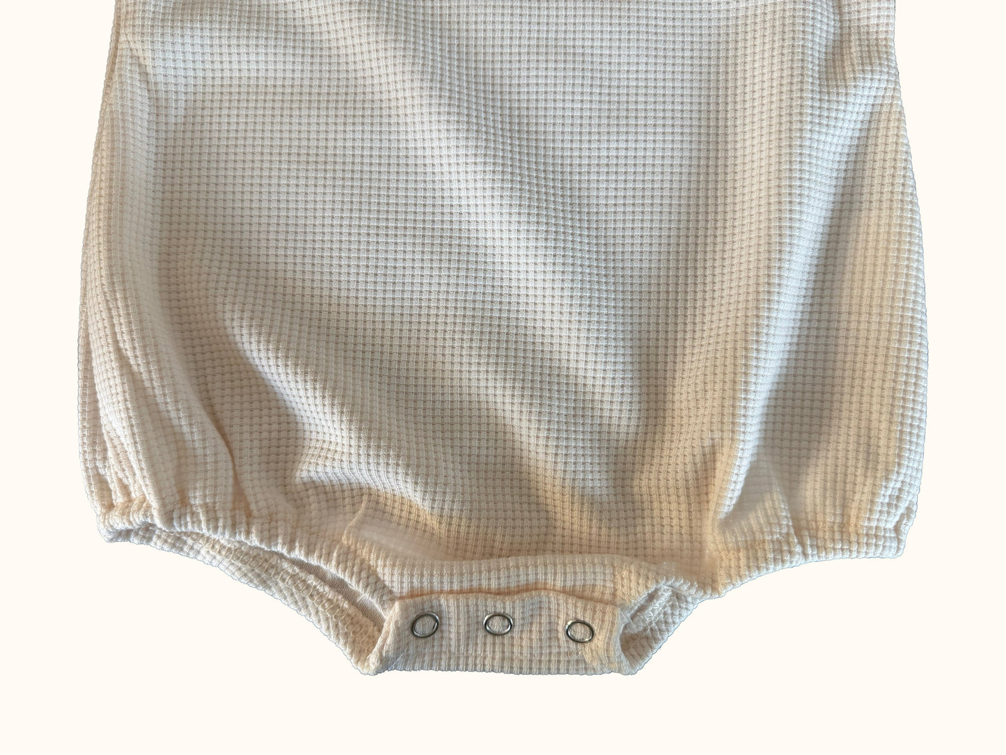 Cream Waffle Cuffed Tee