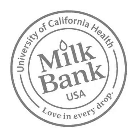 Logo of University of California Health Milk Bank USA on a white background