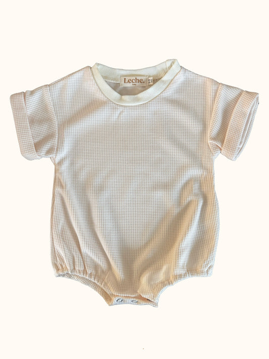 Cream Waffle Cuffed Tee